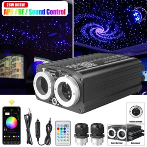 26W Meteor Twinkle Car Star Roof Light Starry Sky Ceiling Lights LED Fiber Optic - Picture 1 of 16