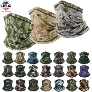 Neck Gaiter Cooling Face Mask Balaclava UV Protection Breathable Bandana Scarf - Picture 1 of 144