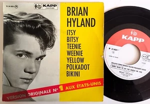 BRIAN HYLAND Itsy Bitsy Teenie Weenie Yellow Polkadot Bikini EP Vinyl 45 t Kapp - Bild 1 von 2