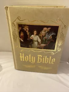 HOLY BIBLE CATHOLIC Heirloom Edition Vatican 1989-1990 NAB Pope Vtg Red Letter - Picture 1 of 12