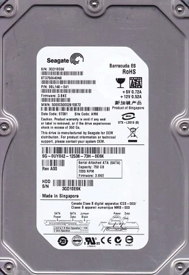 FOR DATA RECOVERY ST3750640NS pn: 9BL148-041 sn: 3QD.. site: AMK BAD SECTOR 6204 - Image 1 of 2