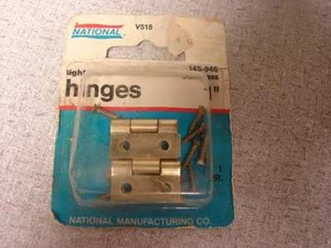 Bisagra de latón opaca National Mfg 145-946 de pasador apretado de 1 - Imagen 1 de 4