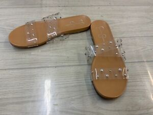 Jessica Simpson Tessey Slide Sandal, Women's Size 11 M, Clear NEW MSRP $79