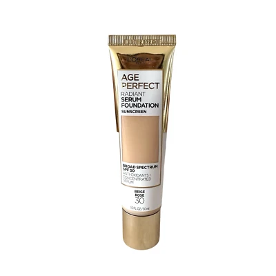 L'oreal Age Perfect Radiant Serum Foundation Sunscreen SPF 50 Beige Rose 30 - Image 1 of 3