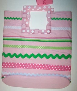 NWT Girls Gymboree SPRING FUN ribbon ric rac bag purse pink green htf 4 5 6 7 8 - Picture 1 of 2