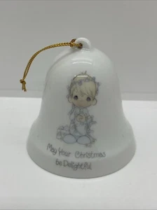 Vintage Precious Moments Porzellan Glocke - Christmas Be Delightful - 1985 - 2,5" - Bild 1 von 5