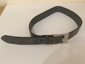 Damen F&F grau Schlangenleder Gürtel UK Medium 25-33” Taille 1,5” breit T4279 - Bild 1 von 4