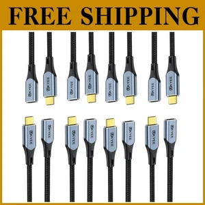 10-Pack USB C Extension Cable 3.3Ft 100W Fast Charging - Picture 1 of 8