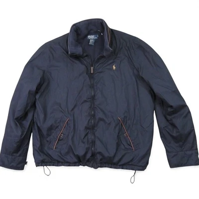 Polo Ralph Lauren Мужская куртка XL темно-синий Bi качели полный молнии ветровка капюшон - Изображение 1 из 4