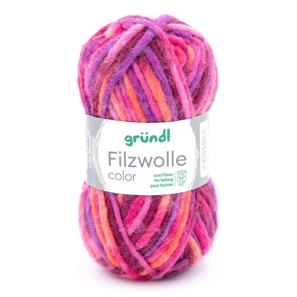 Monis Wollstuebchen 50 g/ 50m Gründl Wolle Filzwolle Color   FB 30 - Bild 1 von 1