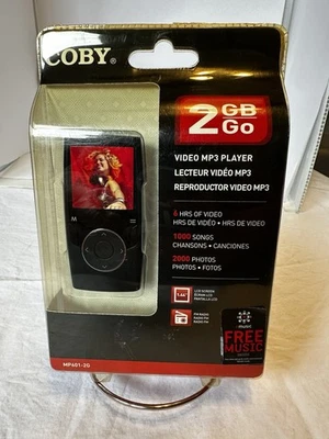 Coby MP601-2G Black USB 1.8" LCD Display Integrated FM Radio MP3 Video Player - Image 1 of 4