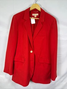 Blazer uomo rosso Michael Kors taglia 14 con piccole macchie e foro - Foto 1 di 12