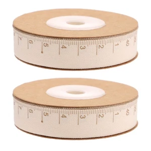  2 rollos de cinta de algodón para costura artesanal con marcas de medida - Imagen 1 de 12