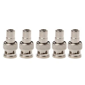 5x BNC Male To RCA Female Coaxial Connector Adapter For CCTV Video - Picture 1 of 8