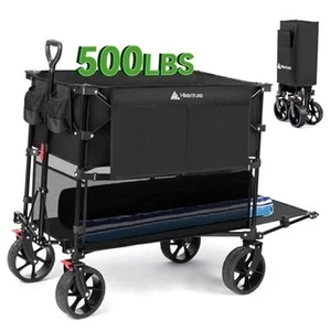 Double Decker Wagon, 400L Extra Large Beach Wagon with Big Wheels for Sand, - Picture 1 of 7