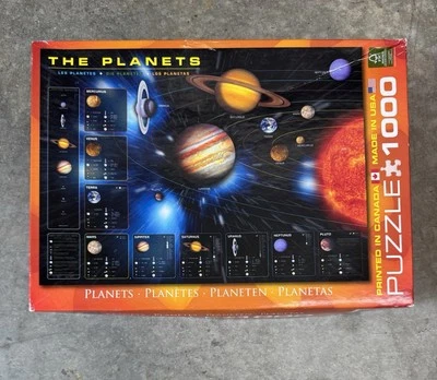 Euro Graphics The Planets 1000 Piece Puzzle Made in USA 19.25"x26.5" Used Opened - Image 1 of 4