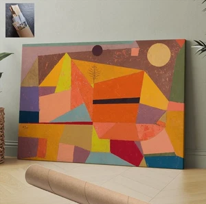 Bauhaus Landscape Paul Klee Joyful Mountain Canvas Wall Art 30X20Inch MODERN - Picture 1 of 3