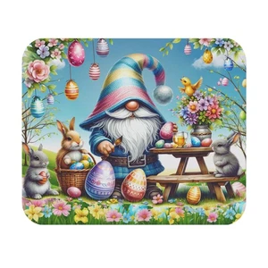 Easter Gnome Mouse Pad, Cute Desk Accessory, Spring Decor, Bunny Mousepad - Picture 1 of 5