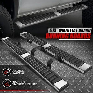 For 05-22 Toyota Tacoma Double/Crew Cab 6.75" Side Step Nerf Bar Running Boards - Picture 1 of 9