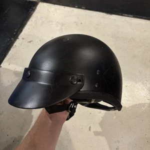 Vintage Buco Shorty Helmet Traveler Painted Black As Is READ - Bild 1 von 14