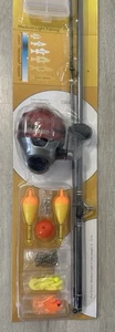 ZEBCO "THE FAMOUS 202" MEDIUM-LIGHT FISHING POLE COMBO PACK ROD & TACKLE BOX - Picture 1 of 6