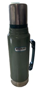 Vintage USA Made Aladdin Stanley Thermos Green 1 Quart Vacuum Bottle - Picture 1 of 15