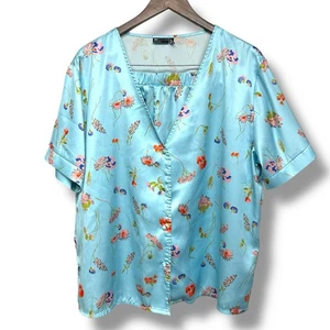 ASOS Pyjama Set Shorts Blumen Sommer Satin seidig Nachtwäsche Loungewear 10 Tall - Bild 1 von 9