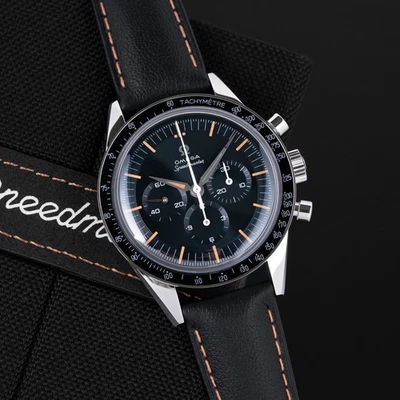 Omega Speedmaster First In Space Blue Grey FOIS Leather 310.32.40.50.06.001 NEW - Image 1 of 4