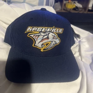Vintage NHL Nashville Predators Inaugural Season Bauer SnapBack Hat - Size OSFA - Picture 1 of 9