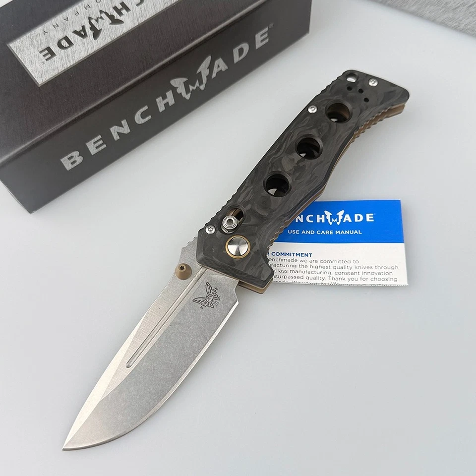 Benchmade Mini Adamas 273-03 CPM-MagnaCut Marbled Carbon Fiber Handle Knife