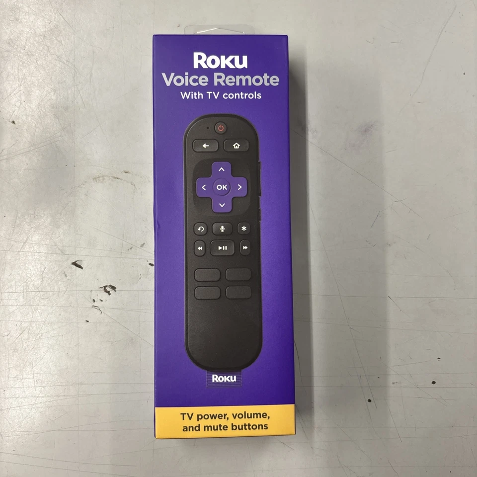ROKU VOICE REMOTE WITH TV CONTROLS + 2 AAA BATTERIES (RCA1RW) - BRAND NEW SEALED - Image 1 of 1