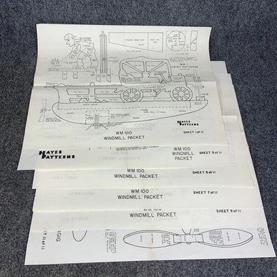 Paquete de 11 patrones de molino de viento vintage Woodcraft Patterns WM100 sin cortar completo Foto 1 de 4