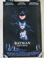 BATMAN RETURNS ORIGINAL ROLLED THEATRICAL MOVIE POSTER 1992 MICHAEL KEATON JOKER