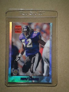 Ray Lewis - 1996 Topps Stadium Club Rookie Refractor Baltimore Ravens HOF