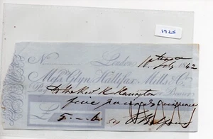 Scheck - (CH1925) - gebraucht - 1842 - Glyn Hallifax Mills & Co., London - Bild 1 von 1
