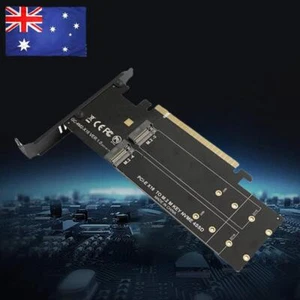 M.2 NVME PCIE 3.0 X16 HDD SSD Riser Card M Key Adapter Controller Supports Raid - Afbeelding 1 van 18