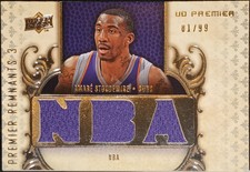 2008-09 NBA UD Premier Amare Stoudemire Remnants 3 Triple Jersey GU Patch 81/99