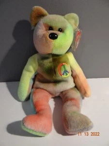 Ty Beanie Babies “Peace style 4053” 1996 con etiqueta y protector de etiqueta. - Imagen 1 de 8