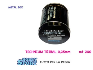 FILO TECHNIUM TRIBAL SHIMANO 200 MT DIAM. 0,25 MM METAL BOX - Foto 1 di 1