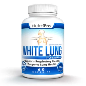 White Lung by NutraPro Lung Cleanse & Detox Respiratory Health Supplement 60 Cap - Picture 1 of 6