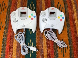 Lot de 2 manettes Dreamcast SEGA authentiques HKT-7700 - gris, filaire, original 