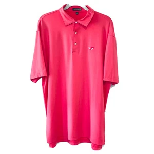 Peter Millar Summer Comfort Polo Golf Shirt Flag Men’s Large Coral - Picture 1 of 5