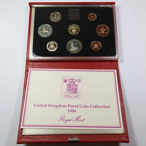 1984 - UK Proof 8 Coin Set w/ Box & COA #44113Q - Picture 1 of 4