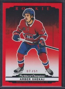 ARBER XHEKAJ - 2022 Parkhurst Champions Rookie RED #309, /51 - Picture 1 of 1