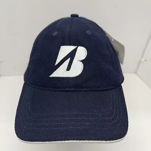 BRIDGESTONE GOLF E 7+ LOGO ADJUSTABLE HOOK & LOOP CAP/HAT BLACK NEW WITH TAGS - Picture 1 of 9