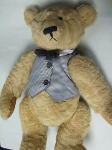 Teddy Bear David Jones Aust.Design Lexie Haworth with Bow Tie Leather Paws Vnt. - Bild 1 von 11