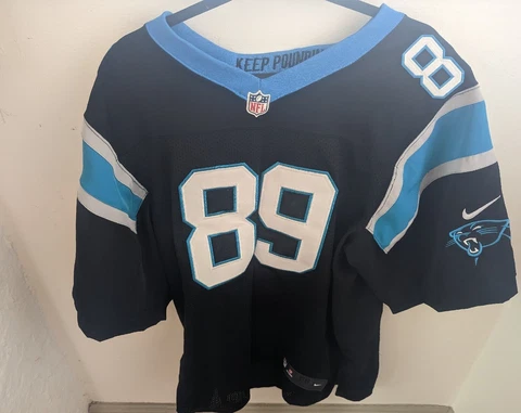 STEVE SMITH#89 Carolina Panthers Nike OnField Jersey Black/Blue Original  Size56 Cover