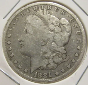1881 Morgan Dollar 90% Silver Coin - 143 Years Old Philadelphia Mint #1 - Picture 1 of 2