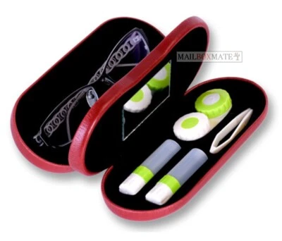 Glasses Case Contact Lens Case Double Sided Travel 2 in 1 Hard Case  - Image 1 of 4