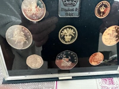 1984 ROYAL MINT UNITED KINGDOM PROOF COIN COLLECTION CASED VINYL COA - Image 1 of 4
